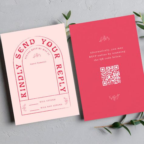 San Miguel Wedding RSVP Card with QR Code San Miguel Wedding, Qr Code Invitation, Rsvp Online, Vintage Font, Wedding Rsvp Card, Romantic Atmosphere, Rsvp Wedding Cards, Free Birthday Invitation Templates, Kids Stationery