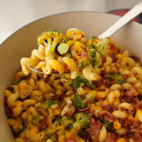 One-Pot Cheesy Bacon Ranch Pasta with Chicken and Broccoli Pasta With Chicken And Broccoli, Bacon Ranch Pasta, Classic Pasta Salad, Pasta With Chicken, Elbow Pasta, Ranch Pasta, Chicken And Broccoli, Cheesy Bacon, Vegetarian Pasta