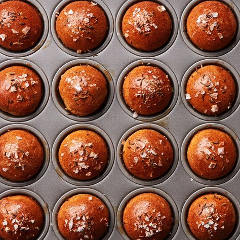 Rye Muffins, Starchy Sides, Whole Grain Flour, Rye Flour, Caraway Seeds, Yeast Bread, How To Double A Recipe, Muffin Tin, Mini Muffins