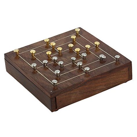 Handmade Brass and Wood Nine Mens Morris Board Game - Travel Game Gifts for Teens and Adults ShalinIndia http://www.amazon.co.uk/dp/B00Q43VDJE/ref=cm_sw_r_pi_dp_31s8vb1G9Y56T Indian Games, Brass Music, Game Gifts, Fun Games For Kids, Brass Wood, Games For Teens, Wood Puzzles, Kids Games, Color Games