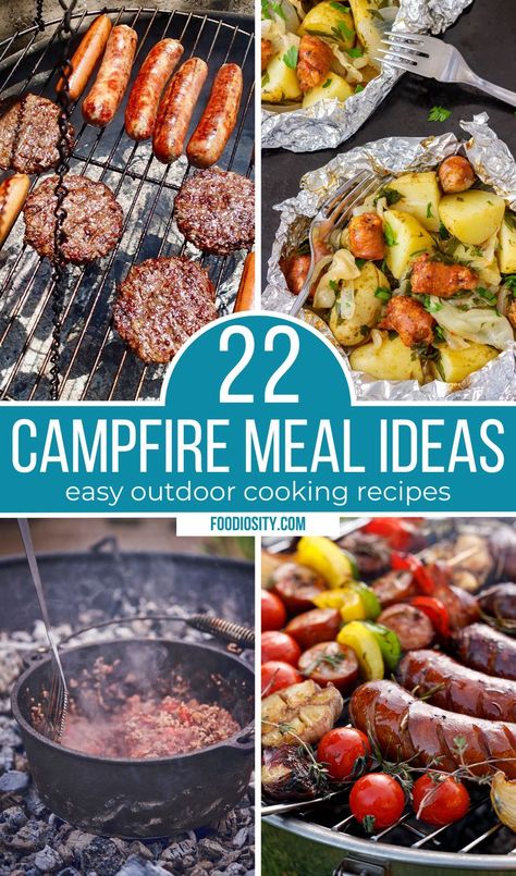 Campfire Food Ideas, British Dessert Recipes, Campfire Meal, Campfire Cooking Recipes, Easy Campfire Meals, Campfire Dinners, Camping Food Make Ahead, Outdoor Cooking Recipes, Best Camping Meals