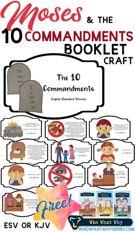 Moses And The Ten Commandments Printable Activity | Free Homeschool Deals © 10 Commandments Activity, 10 Commandments Preschool, 10 Commandments For Kids Printable Free, The Ten Commandments Craft, Moses And Ten Commandments, Ten Commandments Activities, The Ten Commandments Printable, Ten Commandments Printable, Kindergarten Telling Time