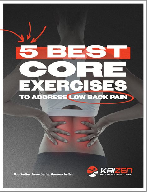 The 5 Best Core Strengthening Exercises to Address Low Back Pain At Kaizen Health and Wellness, we understand how overwhelming and frustrating it can be to find the right information. Our ‘Strength Doc’ is a specialist in getting rid of back pain fast while also giving our clients the tools they need to see long-term relief from their back pain. Here are our 5 Best Core Strengthening Exercises to Address Low Back Pain. Get your FREE guide here: https://subscribepage.com/lowbackguide Effective Core Exercises, Daily Core Workout For Women, Core Exercises At Home, Core Workouts At Home, How To Do Crunches, Workouts To Get Abs, Best Core Exercises, At Home Core Workout, Core Exercises For Women