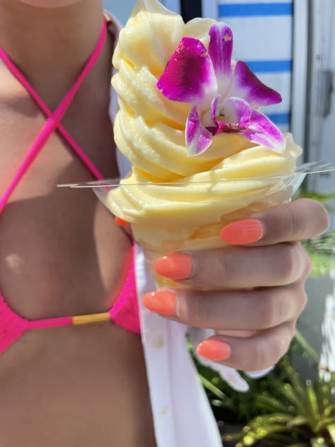 Dole Whip Aesthetic, Tropical Food, Dole Whip, Ice Cream Treats, Healthy Lifestyle Food, Birthday Food, Honolulu Hawaii, Food Is Fuel, Summer Treats