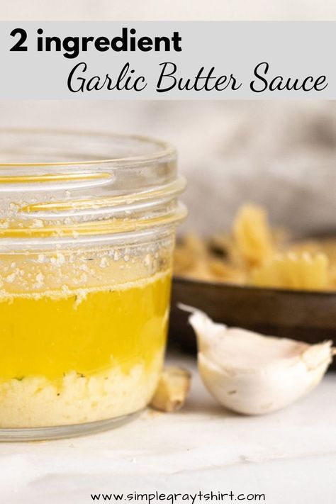 2 Ingredient Garlic Butter Sauce Pinterest Image Garlic Butter Dipping Sauce, Simple Thanksgiving Recipes, Simple Garlic Butter, Butter Dipping Sauce, Make Garlic Butter, Breakfast Simple, Homemade Baby Food Recipes, Dinner Simple, Simple Thanksgiving