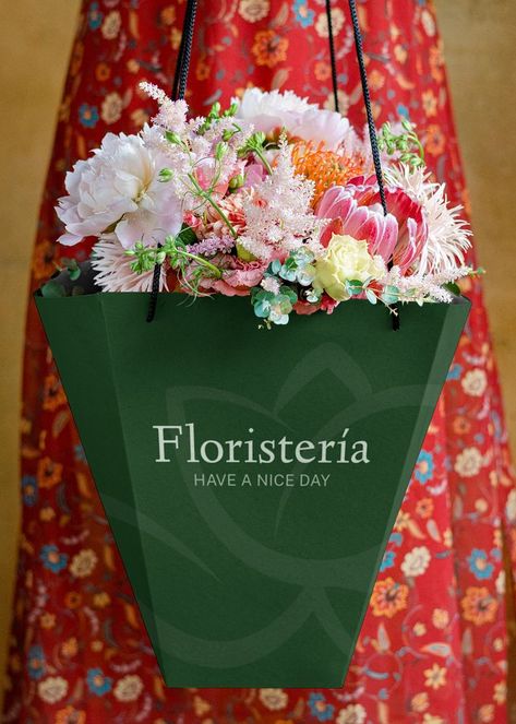 Editable shopping bag mockup, flower shop design | premium image by rawpixel.com / Chotika Pink Marriage, Nature Invitation, Spa Banner, Icon Package, Flower Shop Design, Flower Branding, Card Decoration, Abstract Leaf, Branding Website