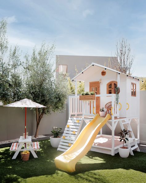 Outdoor Play Bundle - MUMBUB Kids Garden Play Area, Cubby House Ideas, Kids Cubby, Kids Cubby Houses, Outdoor Kids Play Area, Backyard Kids, Kids Cubbies, Outdoor Play Space, Play Area Backyard