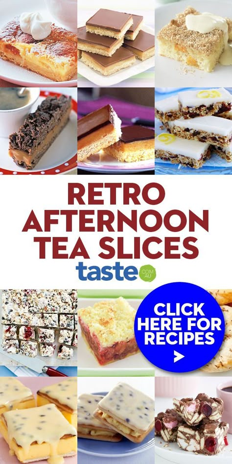 Easy Slices, Aussie Recipes, Custard Cake Recipes, Slice Recipes, Afternoon Tea Ideas, Aussie Food, Afternoon Tea Recipes, Tray Bake Recipes, Desserts With Biscuits