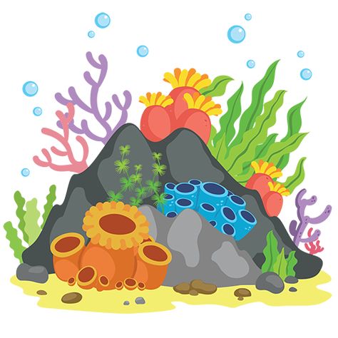 Coral Reef Aesthetic, Reef Aesthetic, Cartoon Underwater, Underwater Cartoon, Aesthetic Png, Cartoons Png, Cute Animal Drawings, Coral Reef, Exotic Pets