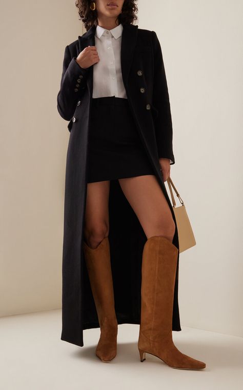 Wally Western Suede Knee Boots By Staud | Moda Operandi