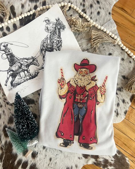 Rowdy Howdy Christmas 2.0 – theFRINGEDpineapple Outlaw Cowboy, Cowboy Santa, Cowboy Christmas, Western Christmas, Christmas Inspo, Art Things, Christmas Coloring, Merry Little Christmas, Country Christmas