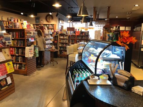 Sip Wine While You Read At This One-Of-A-Kind Bookstore Bar In Virginia Bookstore With Cafe, Independent Bookstore Ideas, Black Bookstore, Small Bookstore, Bookshop Café, Bookstore Design, Library Bar, Library Cafe, Independent Bookstore