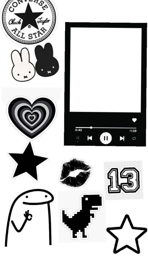 Black And White Stickers, Iphone Case Stickers, Phone Stickers, Memory Scrapbook, Book Art Diy, Vintage Poster Art, Cute Coloring Pages, Jolie Photo, Simple Doodles