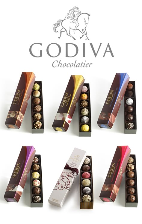 Truffle Chocolate Packaging, Godiva Packaging Design, Chocolate Giveaways Ideas, Chocolate Design Ideas, Chocolate Giveaways, Best Chocolate Brands, Godiva Truffles, Chocolate Branding, Expensive Chocolate