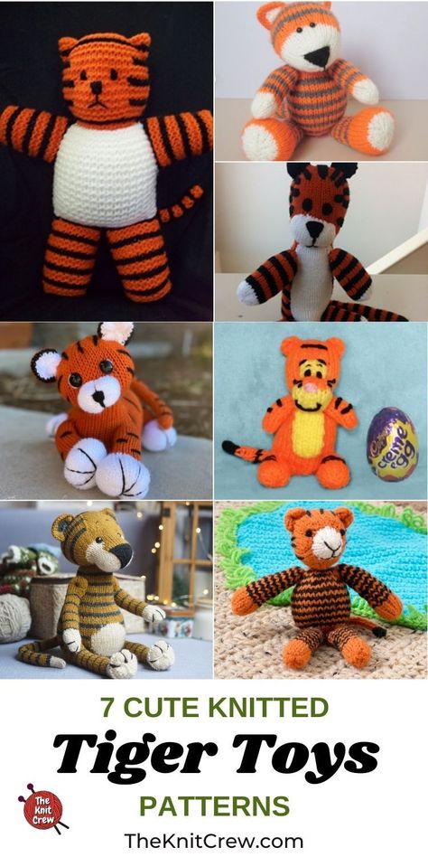 7 Cute Knitted Tiger Toy Patterns Ideas. These 7 Cute Knitted Tiger Toy Patterns Ideas are curated by The Knit Crew. Tiger Knitting Pattern Free, Knitted Tiger Free Pattern, Tiger Knitting Pattern, Tiger Blanket, Crib Decoration, Knitted Toys Free Patterns, Knitting Patterns Toys, Finger Knitting, Patterns Ideas