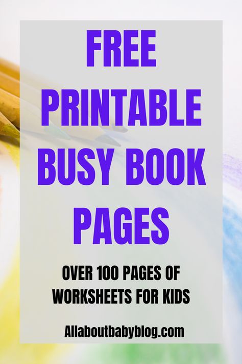 Free Busy Book printables to make your own Busy book for your toddler or younger child. A Busy book is perfect to keep your children busy especially during school closure. #busybook #freebies #toddler #children 1st Grade Busy Binder Free, Busy Book Pages Free Printable, Busy Book For Kindergarten, Kindergarten Busy Binders Free Printable, Free Printable Busy Books, Preschool Learning Binder Free Printables, Diy Busy Book Printable, Free Quiet Book Printables, Busy Book Diy Free Printable