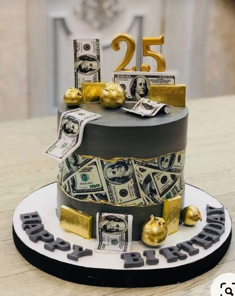 Money Cake Ideas For Men, Money Birthday Cake, Fresh Fruit Cake, Birthday Cake For Husband, Cake For Husband, Unique Birthday Cakes, Money Cake, Christmas Cake Designs, Elegant Birthday Cakes