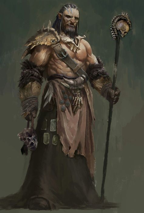 Orc Cleric, Half-orc Male, Dnd Orc, Half Orc, Heroic Fantasy, Fantasy Races, Dungeons Dragons, Dungeons And Dragons Characters, Fantasy Male