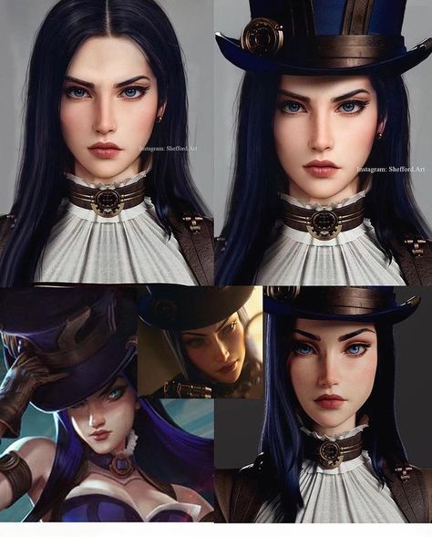 Caitlyn Kiramman Fan Art, Lol Characters, Dragon Age Characters, League Memes, Female Artwork, Jinx League Of Legends, League Of Legends Characters, Digital Portrait Art, Lol League Of Legends