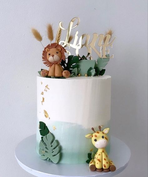 Wild One Birthday Cakes, Safari Baby Shower Cake Boy, Boho Safari Cake, Wild One Birthday Party Boys Cake, Wild One Birthday Cake Boys, Safari Birthday Cake Boy, Safari 1st Birthday Party Boy, Safari Baby Shower Boy Cake, Safari Cake Birthday