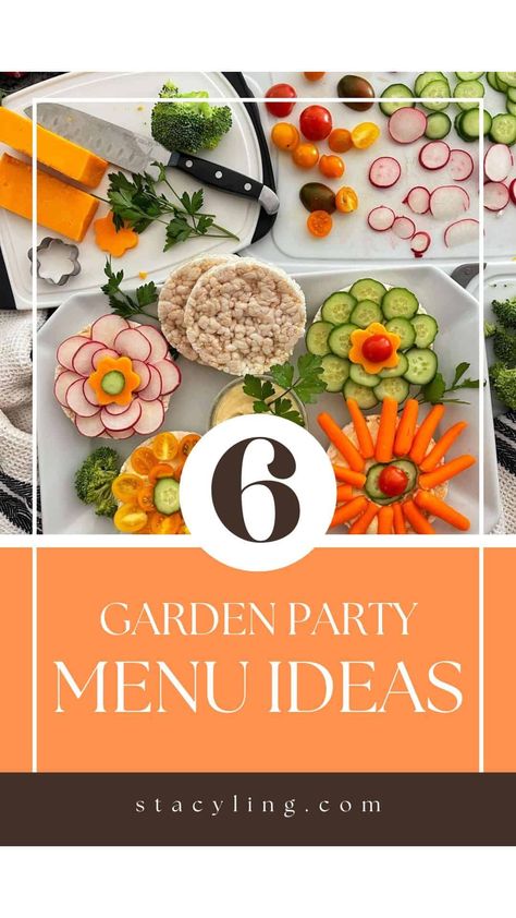 Looking for food and drink inspiration for a garden party? Whether you are bringing a dish or hosting the whole theme, this post has lots of easy-to-prepare recipes that are perfect for a fete champetre. From the appetizer and cocktail, to the main course, side dishes and keto-friendly dessert, wait until you see these simple and beautiful garden party menu ideas. Food For Garden Party, Creamy Hummus Recipe, Kids Gardening Party, Party Menu Ideas, Luncheon Menu, Planning A Garden, Garden Party Recipes, Easy Hummus Recipe, Garden Party Outfit