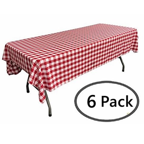 Picnic Table Covers, Italian Theme, Graduation Open Houses, Picnic Tablecloth, Checkered Tablecloth, Hand Painted Decor, Camping Party, Red Checkered, Plastic Tables