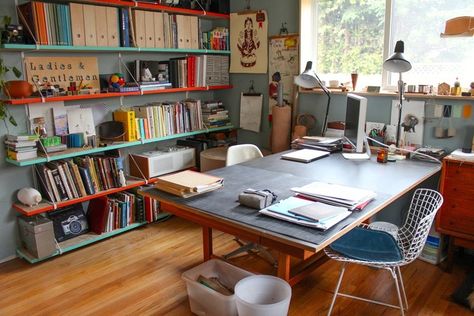 Shared Desk, Studio Office, Perfect Office, Tiny Apartments, Workspace Inspiration, The Other Half, Home Office Setup, Other Half, Spare Room