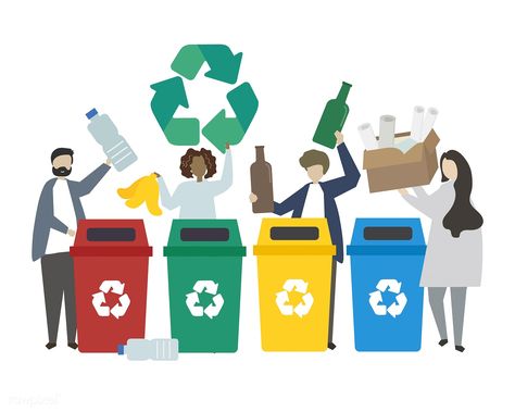 Green people recycling waste illustration | free image by rawpixel.com / Minty Garbage Recycling, Recycle Logo, Stripped Wallpaper, Waste Recycling, Recycle Symbol, Free Icon Set, Recycled Projects, Recycle Trash, Trash Bins