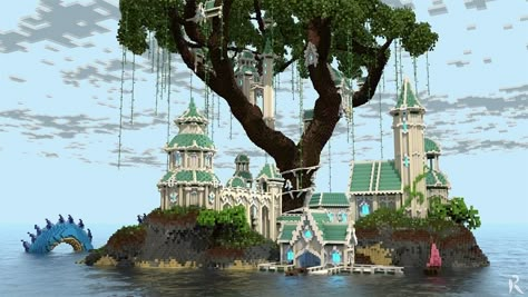 Elf Minecraft Builds, Minecraft Elven, Minecraft Timelapse, Minecraft Poster, Elven Kingdom, Elven City, Memes Minecraft, Minecraft Steampunk, Cottagecore Minecraft