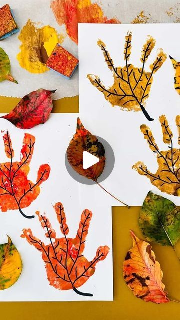 Agnes Hsu on Instagram: "Who’s excited for fall 🍁🍂 make fall handprint art with the kids to celebrate the changing season! Full tutorial plus many more fun fall crafts on my site hellowonderful.co (search fall) 🧡 F o l l o w @hellowonderful_co for more fun ideas!
#hellowonderfuldiy #fallcrafts #fallcraftsforkids #kidscrafts #kidsart #handprintart" Hello Fall Activities For Kids, Fall Leaf Art Projects For Kindergarten, Fall Leaf Handprint Towel, Fall Watercolor Preschool, Fall Leaf Qtip Painting, Fun Fall Crafts, Hand Crafts For Kids, Fall Crafts For Kids, Handprint Art