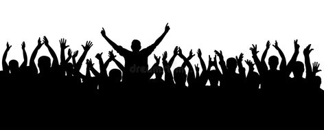 Applause cheerful crowd people silhouette. Concert, party. Funny cheering, sports fans, isolated vector. stock illustration Crowd Images, Crowd Drawing, Sport Background, Backdrop Props, Buddhism Wallpaper, People Silhouette, Field Sport, 3d Vinyl, Concert Crowd