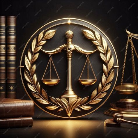 Law firm logo with scales of justice in gold frame on black background | Premium AI-generated image Lawyer Logo, Gothic Stuff, Law Firm Logo, Scales Of Justice, Career Vision Board, Free Business Card Mockup, Business Card Maker, Flyer Maker, Poster Maker