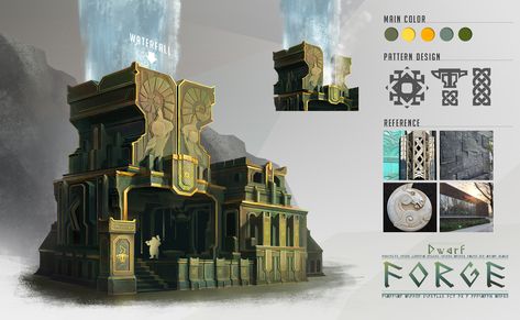 Dwarven House, Dwarven Architecture, Dwarven City, Fantasy City Map, Traveller Rpg, Fantasy Town, Props Concept, Building Concept, Fantasy Races