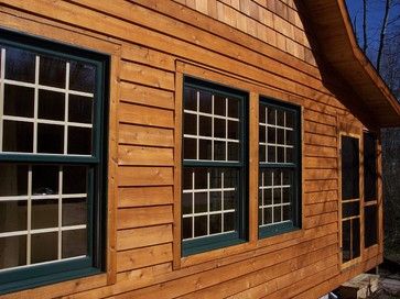 Exterior Cedar lap siding - Spaces - Grand Rapids - Advanced Homes of West Michigan Cedar Sided Houses, Cedar Lap Siding Exterior, Wood Lap Siding Exterior, Window Paneling, Cedar Vinyl Siding, Cedar Siding Exterior, Wood Lap Siding, Wisconsin Cabin, Post Decor