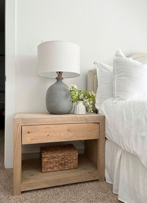 How to build a DIY Modern Nightstand - Shanty 2 Chic Bedroom Side Table Ideas, Diy Nightstand Plans, Woodworking Nightstand, Diy Night Stand, Diy Bedside Table, Nightstand Plans, Shanty 2 Chic, Workbench Plans Diy, Rustic Nightstand