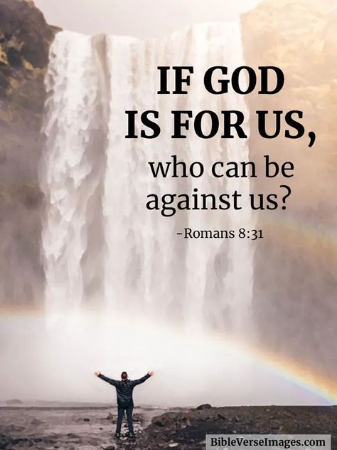 Christian Facts, Roman Quotes, Romans Bible, Romans 8 31, Hope Bible Verses, Romans 8:31, Gods Love Quotes, Powerful Bible Verses, Inspirational Verses