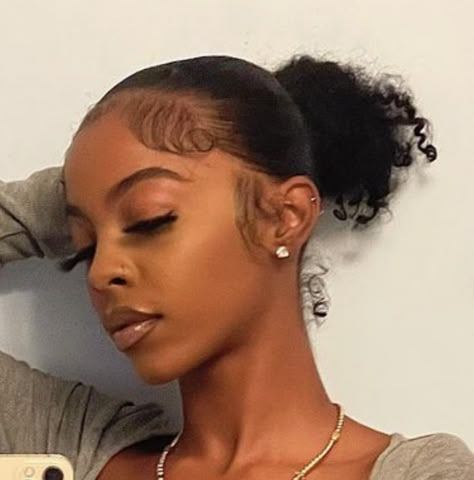 Two Curly Ponytails Natural Hair, 4c Hair Slick Back, Slick Back Natural Hair Black Women, 2 Low Buns Hairstyle Black Natural Hair, Medium Natural Hairstyles For Black Women, Short Natural Hairstyles For Black Women, Cute Natural Hairstyles, Natural Hair Bun Styles, Hair Puff