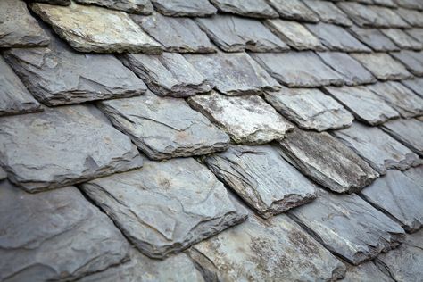 Learn about slate roofs & tiles here. Compare costs, types of slate roofing, & more. Get up to 4 free local roof quotes today! Slate Roof Shingles, Types Of Roof Shingles, Synthetic Slate Roofing, Slate Shingles, Slate Roof Tiles, Modern Roofing, Garage Roof, Mansard Roof, Asphalt Roof