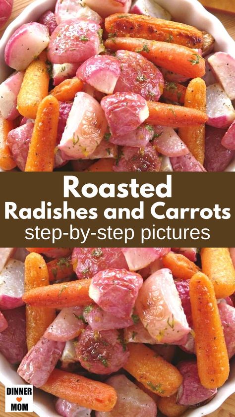 Roasting Radishes In Oven, Easter Egg Radishes, Roasted Carrots And Radishes Pioneer Woman, Radish Recipes Roasted, Pioneer Woman Roasted Carrots And Radishes, Air Fryer Carrots Recipe Healthy, Ways To Cook Radishes, Fried Radishes Like Potatoes, Radish Recipes Air Fryer