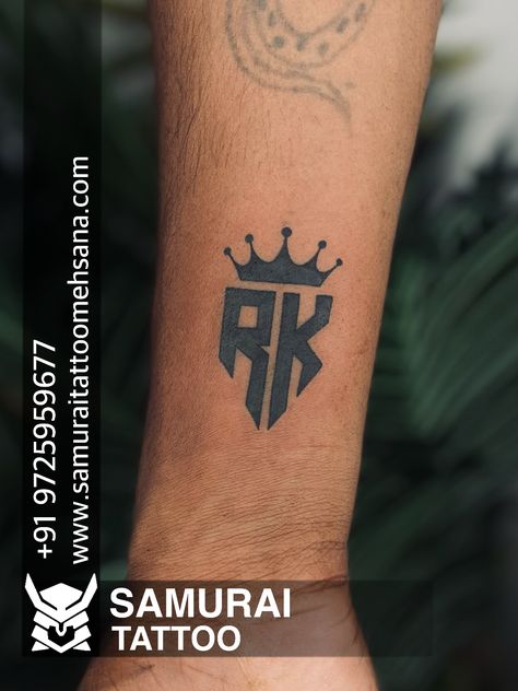 Rk Tattoo Design, Rk Logo, Letter Tattoos, Tattoo Design For Hand, Font Tattoo, Tattoo Font, Samurai Tattoo, Tattoo Lettering, Tattoo Fonts