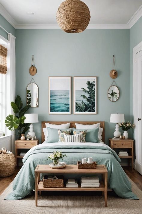 Zimmer Diy, Coastal Room, Guest Bedroom Decor, Bedroom Refresh, Room Inspiration Bedroom, Room Ideas Bedroom, Guest Bedrooms, Bedroom Colors, Bed Room