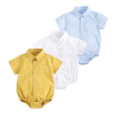 Cheap Bodysuits, Buy Quality Mother & Kids Directly from China Suppliers:Sanlutoz Summer Baby Boys Bodysuits Cotton Toddler Clothes Solid Color Casual Short Sleeve Infants Clothing Casual Enjoy ✓Free Shipping Worldwide! ✓Limited Time Sale ✓Easy Return. Summer Bodysuits, Baby Boy Summer, Looking Dapper, Cotton Bodysuit, Boys Romper, Classic Kids, Toddler Clothes, Summer Boy, Mom Kid