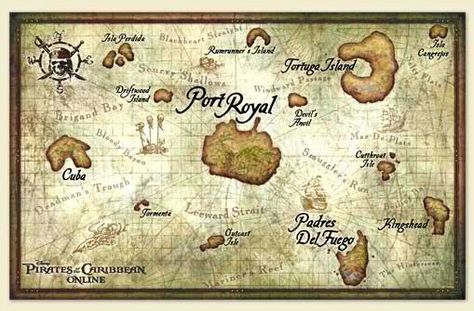 Tortuga pirate map! Pirates Of The Caribbean Map, Pirate Map Tattoo, Pixie Hollow Party, Tortuga Island, 2024 Bujo, Caribbean Flags, Pirates Gold, Pirate Fairy, Pirate Games