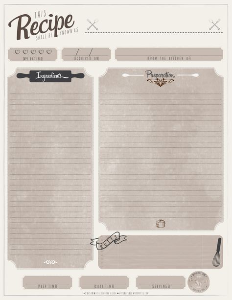 • Free Printable Recipe Cards • – Arts + Rec Diy Recipe Book Ideas Templates, Recipe Paper Template, Cute Recipe Cards, Recipe Card Design, Recipe Binder Printables, Recipe Book Printables, Own Recipe Book, Recipe Template Printable, Diy Recipe Binder