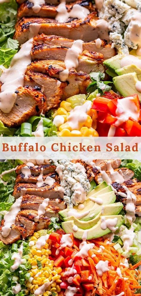 Spicy Ranch Dressing, Spicy Ranch, Buffalo Chicken Salad, Recetas Keto, Best Salad Recipes, Salad Recipes For Dinner, Health Dinner, Health Dinner Recipes, Chicken Salad Recipes