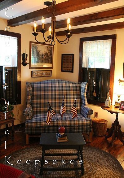 Country Primitive Living Room, Primitive Country Homes, Primitive Living Room, Country Pillows, Primative Decor, Primitive Homes, Casa Country, Country Cottage Decor, Prim Decor