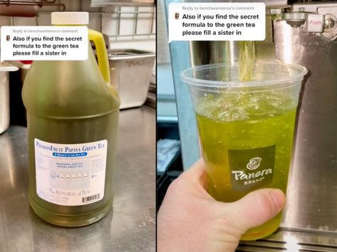 Panera Green Tea, Green Tea At Home, Iced Green Tea Recipe, Grilled Mac And Cheese, Popular Drink Recipes, Panera Recipes, Iced Tea Recipes Homemade, Green Tea Drinks, The Republic Of Tea