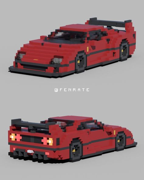 Car Minecraft, Deco Minecraft, Minecraft Cars, Minecraft Car, Construction Minecraft, Build Minecraft, Pixel Car, Minecraft Mansion, Voxel Art