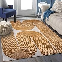 Mid Century Modern Area Rug, Living Room And Dining Room Decor, Mustard Rug, Indian Carpet, Living Room And Dining Room, Boho Room, Room Carpet, Classic Rugs, Gold Ink