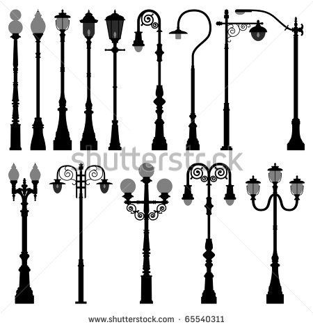 Lamp Post Lamppost Street Road Light Pole - stock vector Road Light, Outdoor Lamp Posts, Pole Lamps, Lamp Posts, Light Pole, Street Lights, Old Street, Street Furniture, Street Lamp